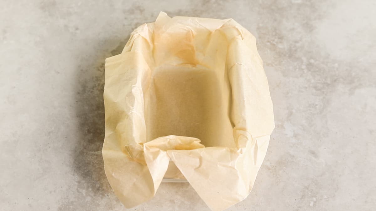 Line a container with baking paper