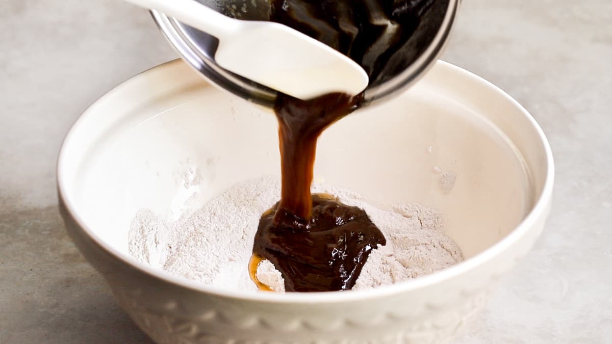 Mix the gluten-free cake batter