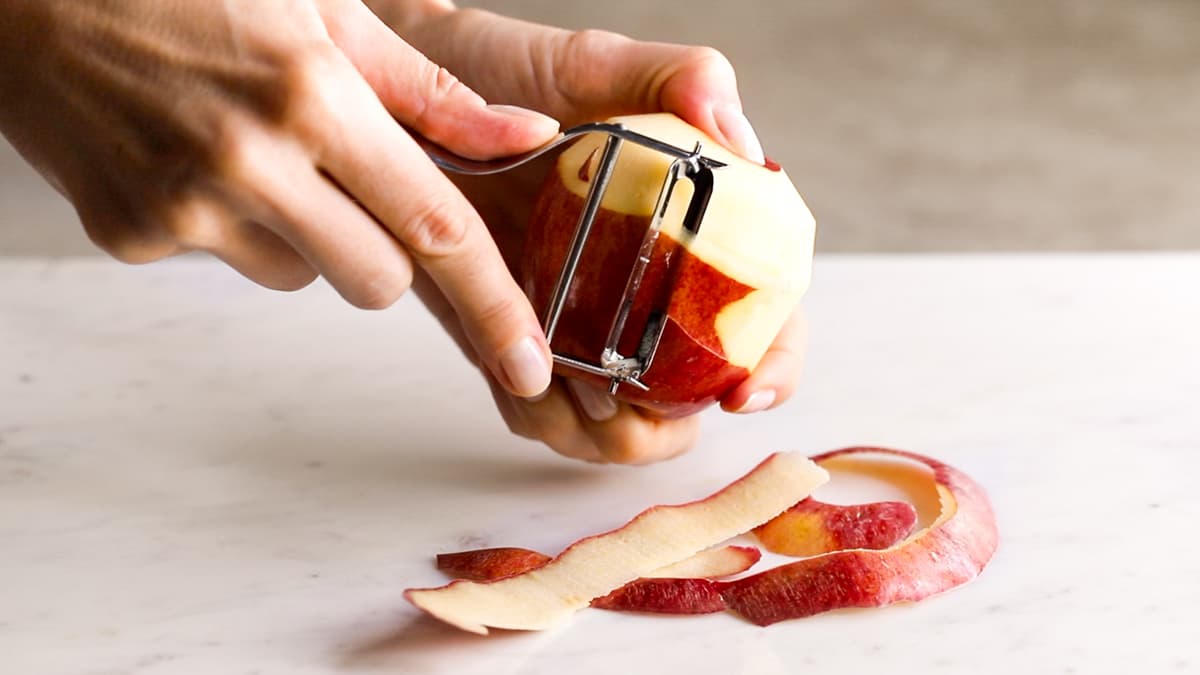 Peel, core and chop the apples