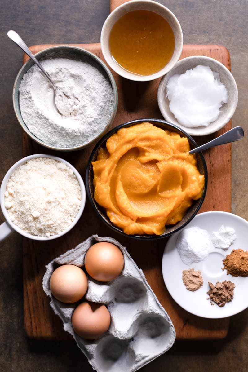 Ingredients for Gluten Free Dairy Free Pumpkin Bread