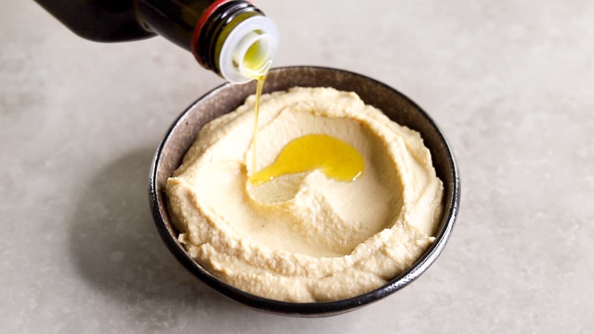 Serve the hummus as a dip with some extra olive oil