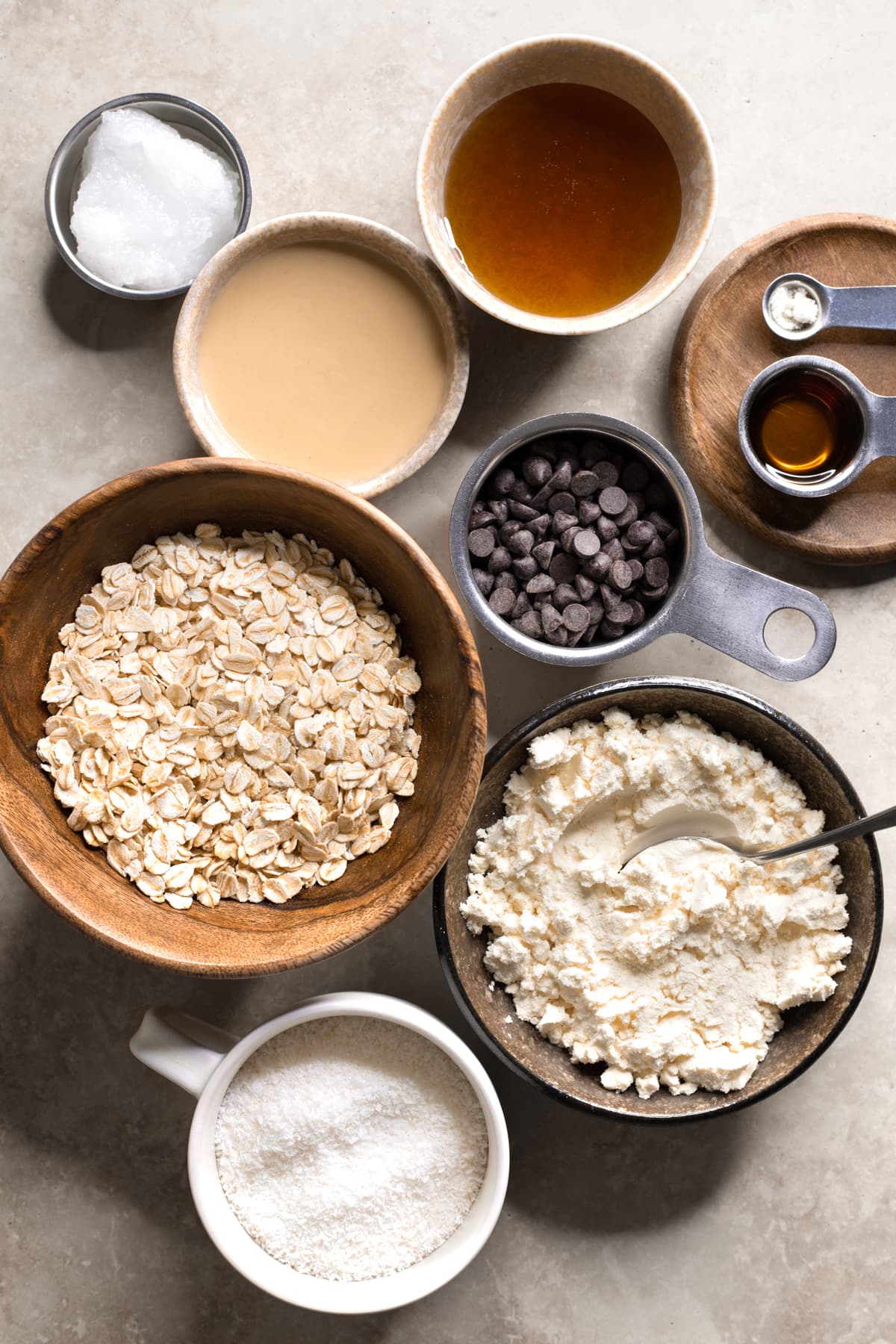 Ingredients for Nut Free Cookie Dough Protein Bars