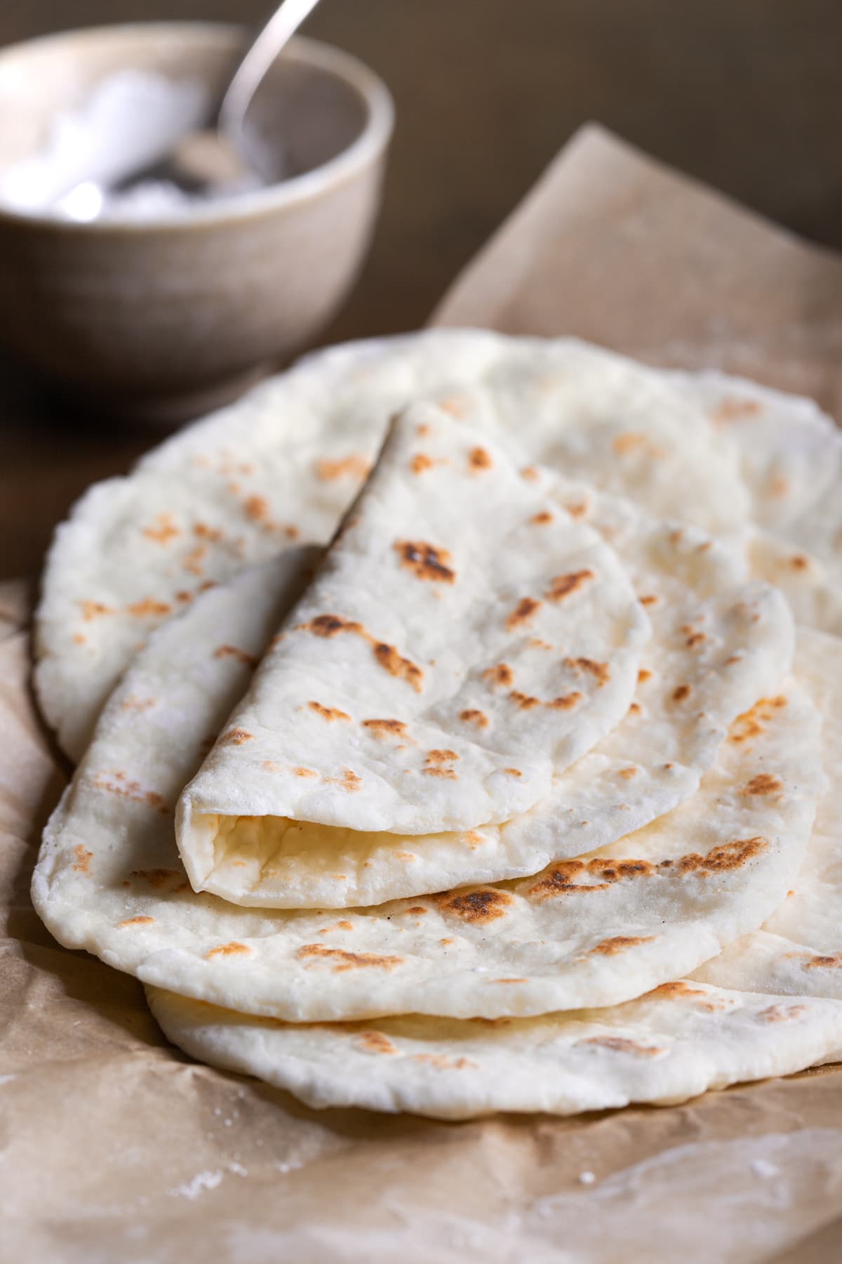 Easy Gluten Free Flatbreads stacked up