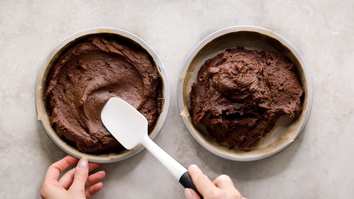 Vegan sweet potato chocolate fudge cake batter