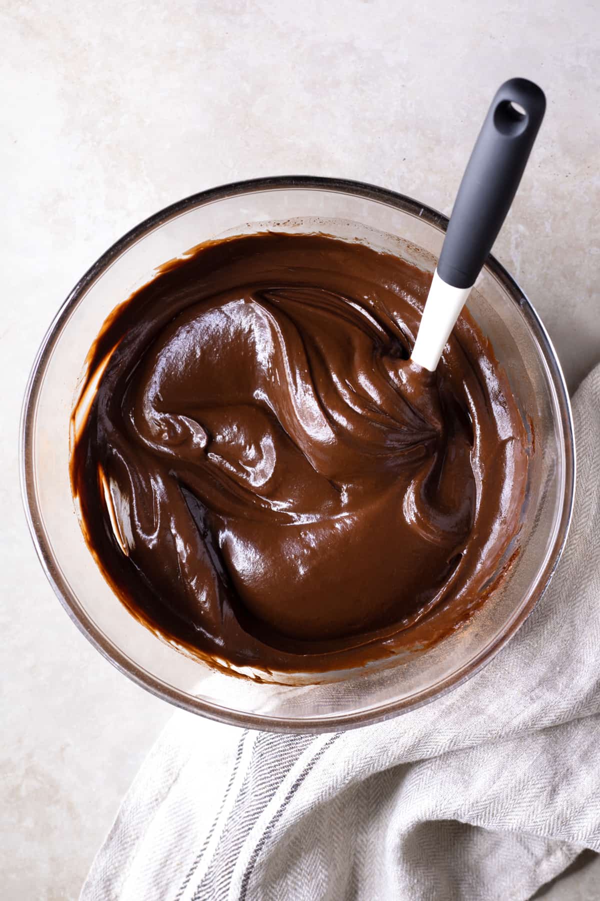 Healthy vegan avocado chocolate frosting in a bowl