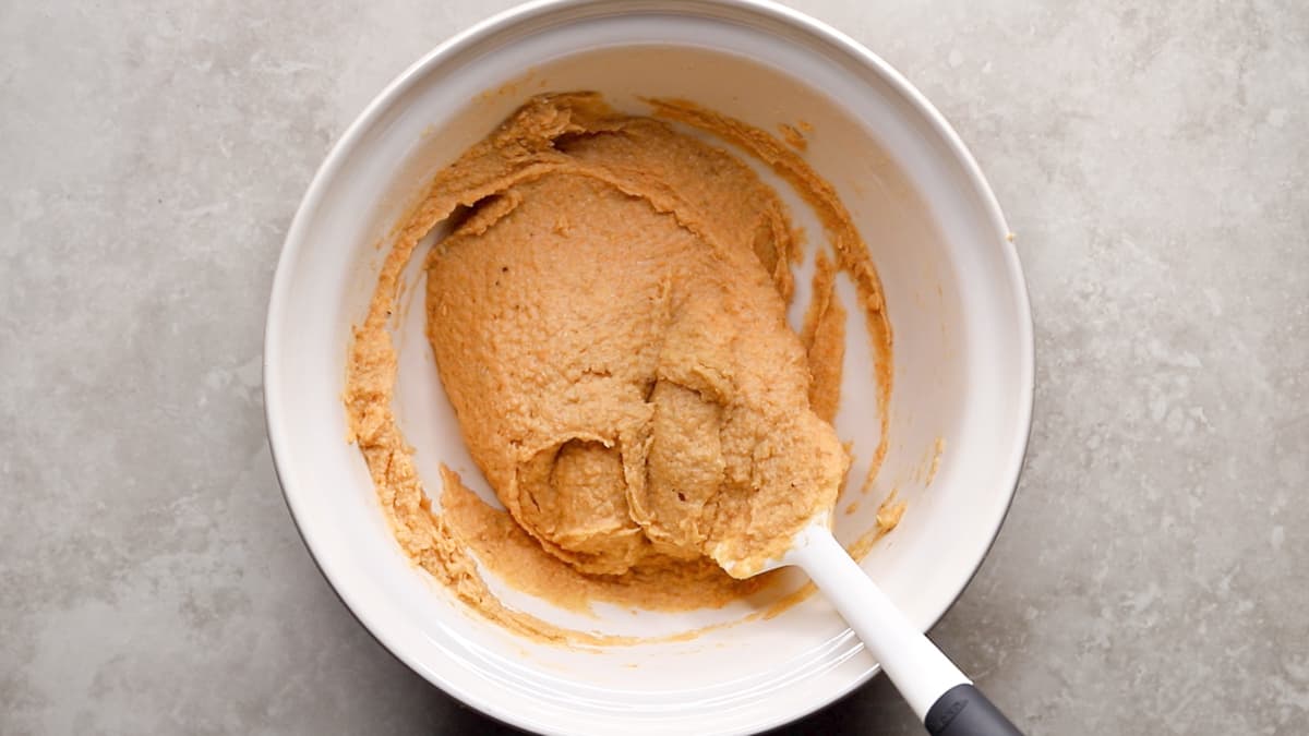 Mix the batter for the chickpea fritters