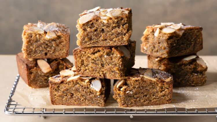 A small batch of gluten-free almond blondies