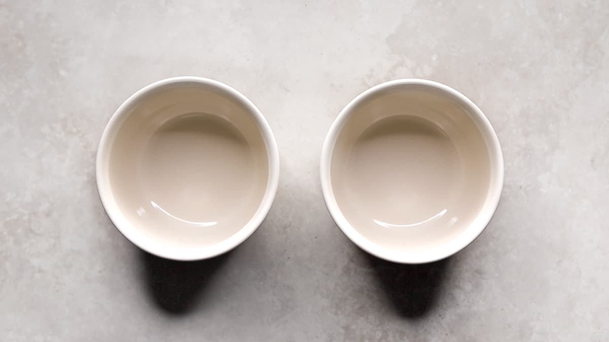 Set out two ramekins for the baked oats