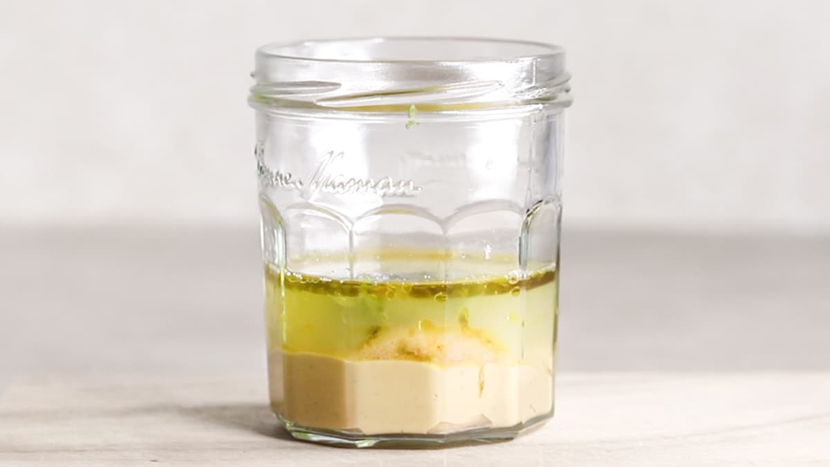 Add the cashew lime dressing ingredients to a jar
