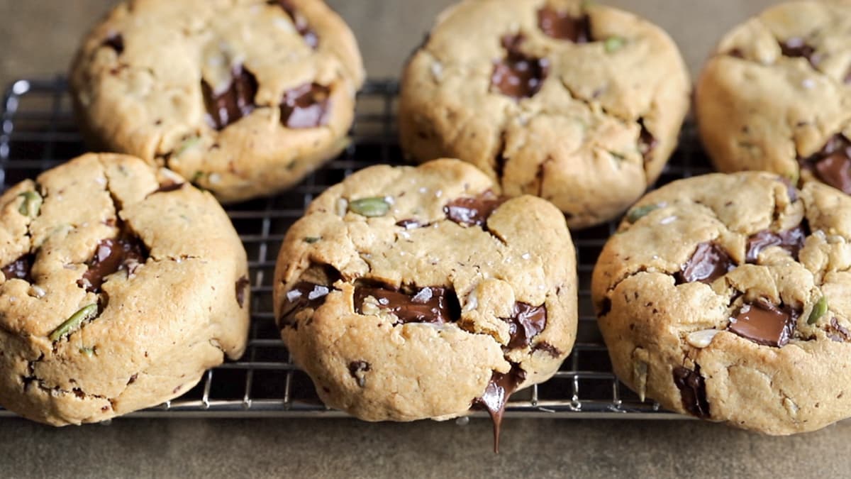 Cool the cookies on a wire rack