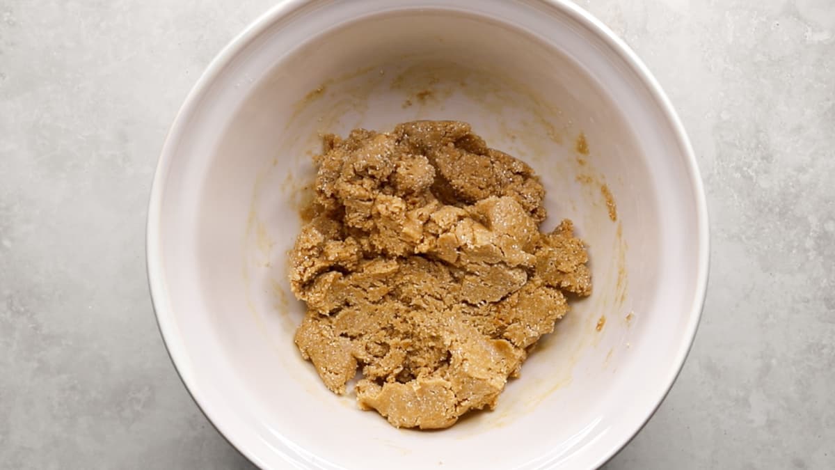 Add the dry ingredients for the cookies and mix to form a dough
