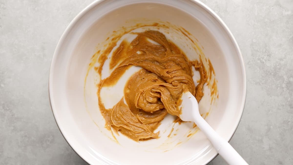 Mix the wet ingredients for the cookies